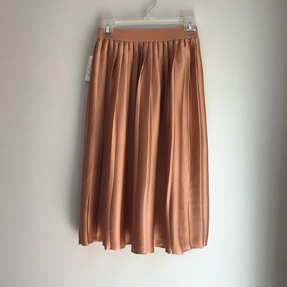 Maison Jules Copper Midi Skirt XS